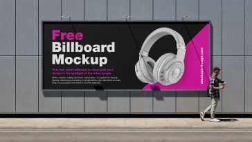 Free Mounted Street Billboard Mockup PSD Set
