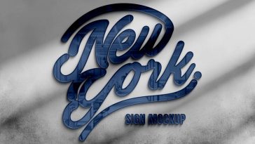 Free Reflection Glass Wall Sign Logo Mockup