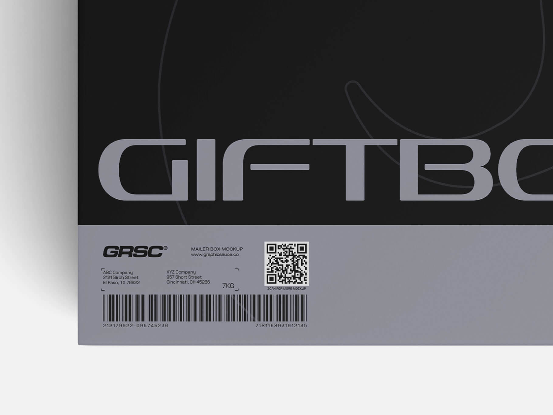 Free Top View Slide Gift Box Mockup PSD