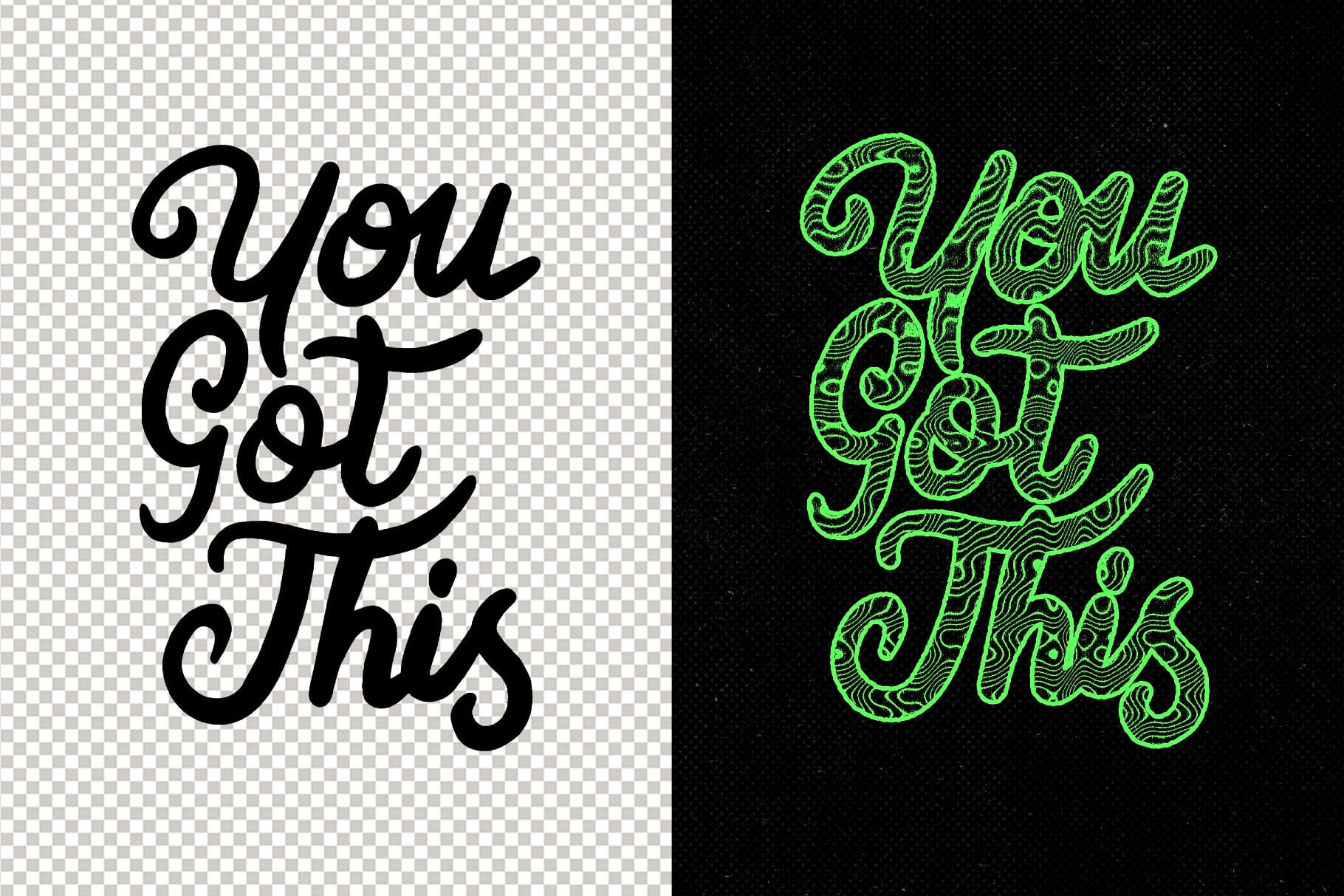 Free Trippy Ink Stamp Text Effect PSD