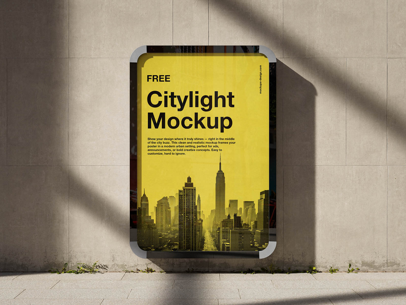 Free Urban Citylight Mockup PSD