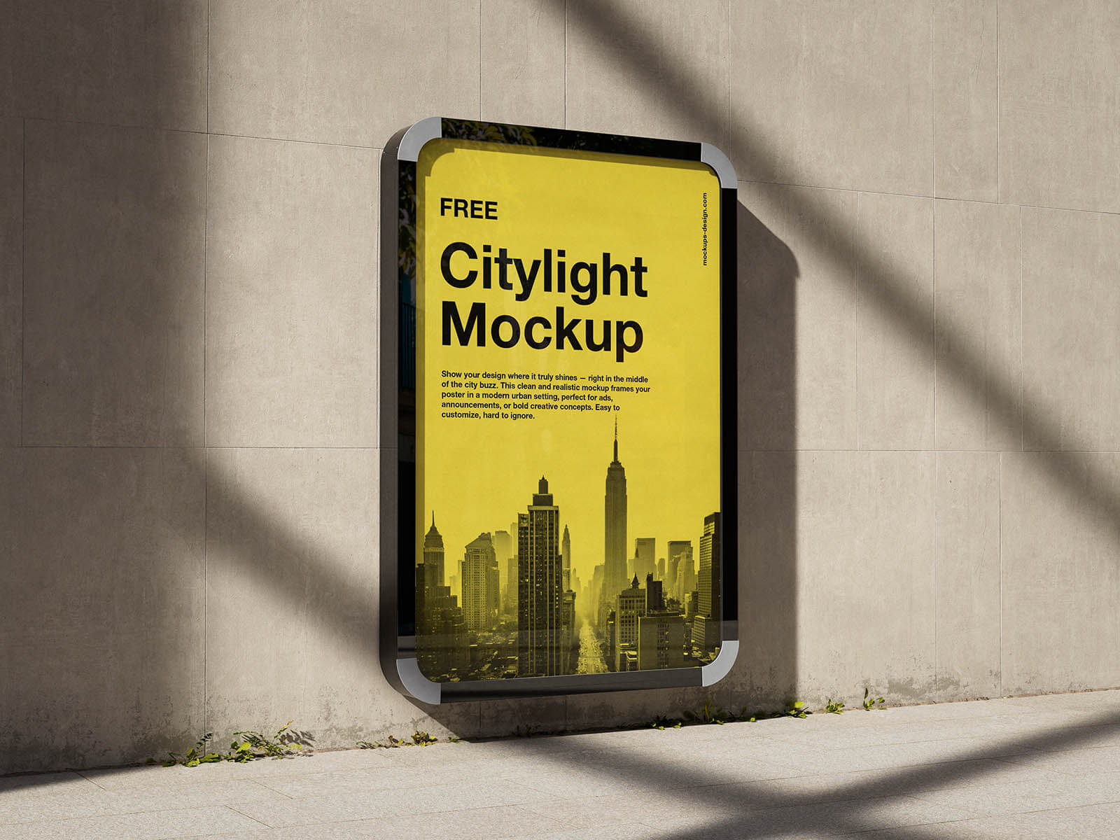 Free Urban Citylight Mockup PSD