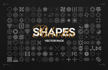 Free 160 Shapes Vector Pack for Photoshop – PSD, AI, EPS Files