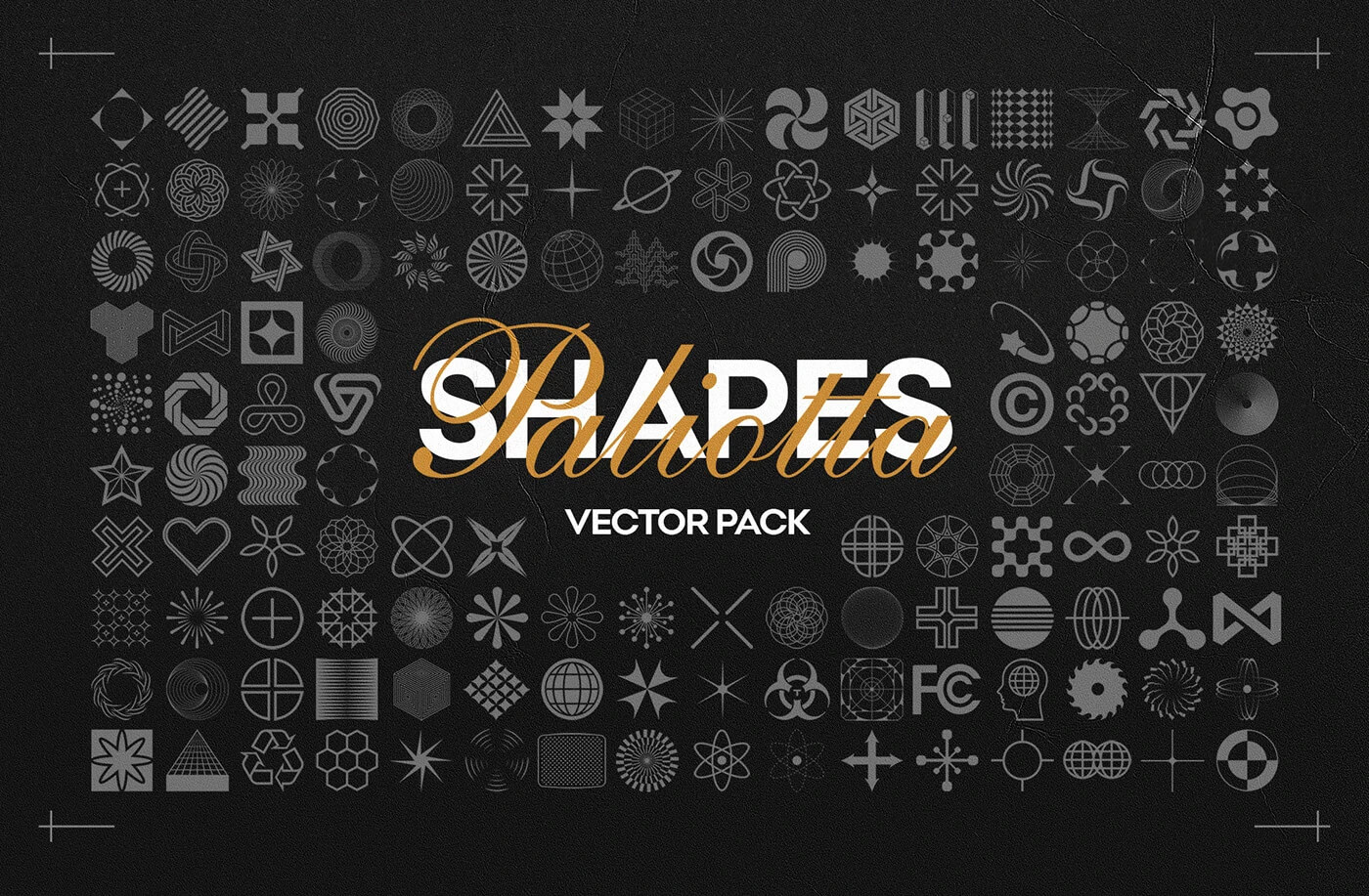 Free 160 Shapes Vector Pack for Photoshop – PSD, AI, EPS Files