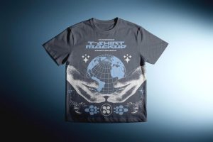 Free High Quality Short-Sleeves T-Shirt Mockup PSD