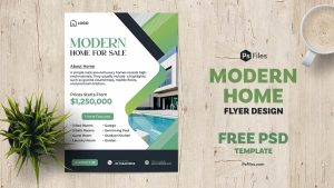 Free Modern Home for Sale Flyer Design PSD