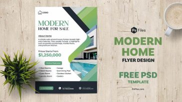 Free Modern Home for Sale Flyer Design PSD