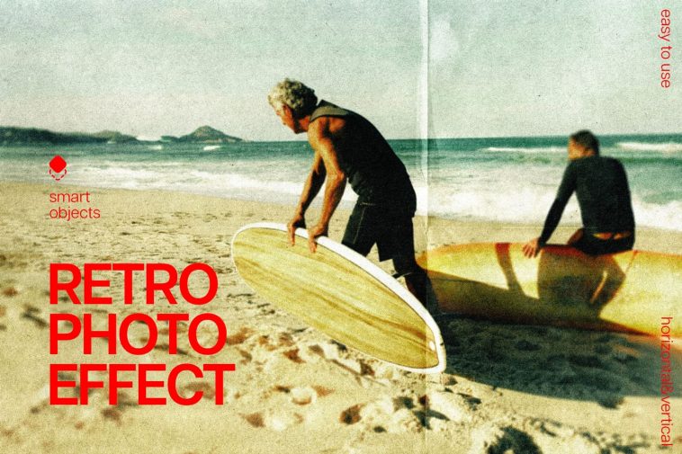 Free Retro Paper Photo Effect PSD