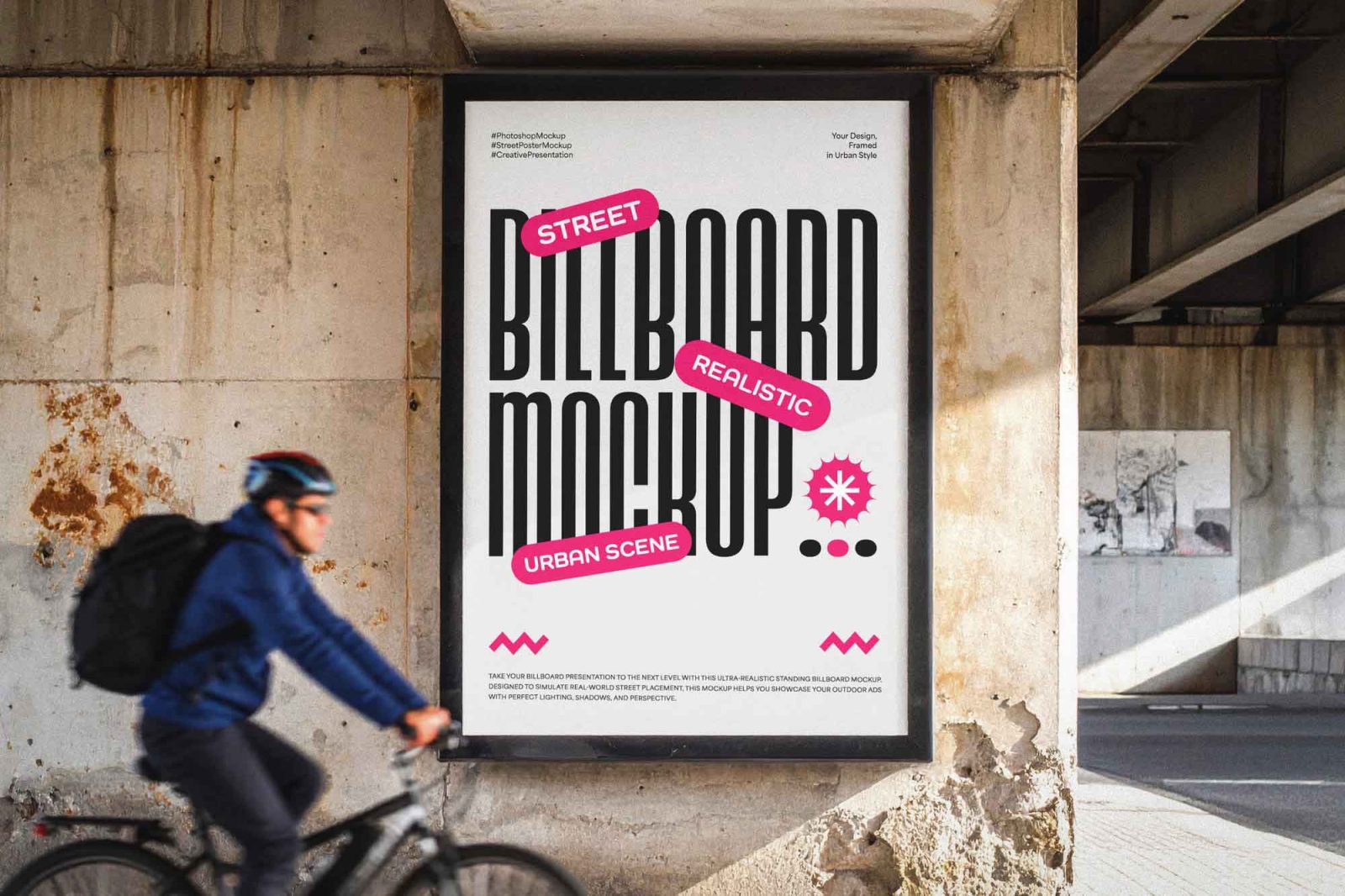 Free Street Billboard Mockup PSD