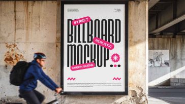 Free Street Billboard Mockup PSD