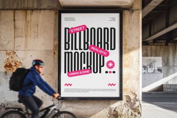 Free Street Billboard Mockup PSD