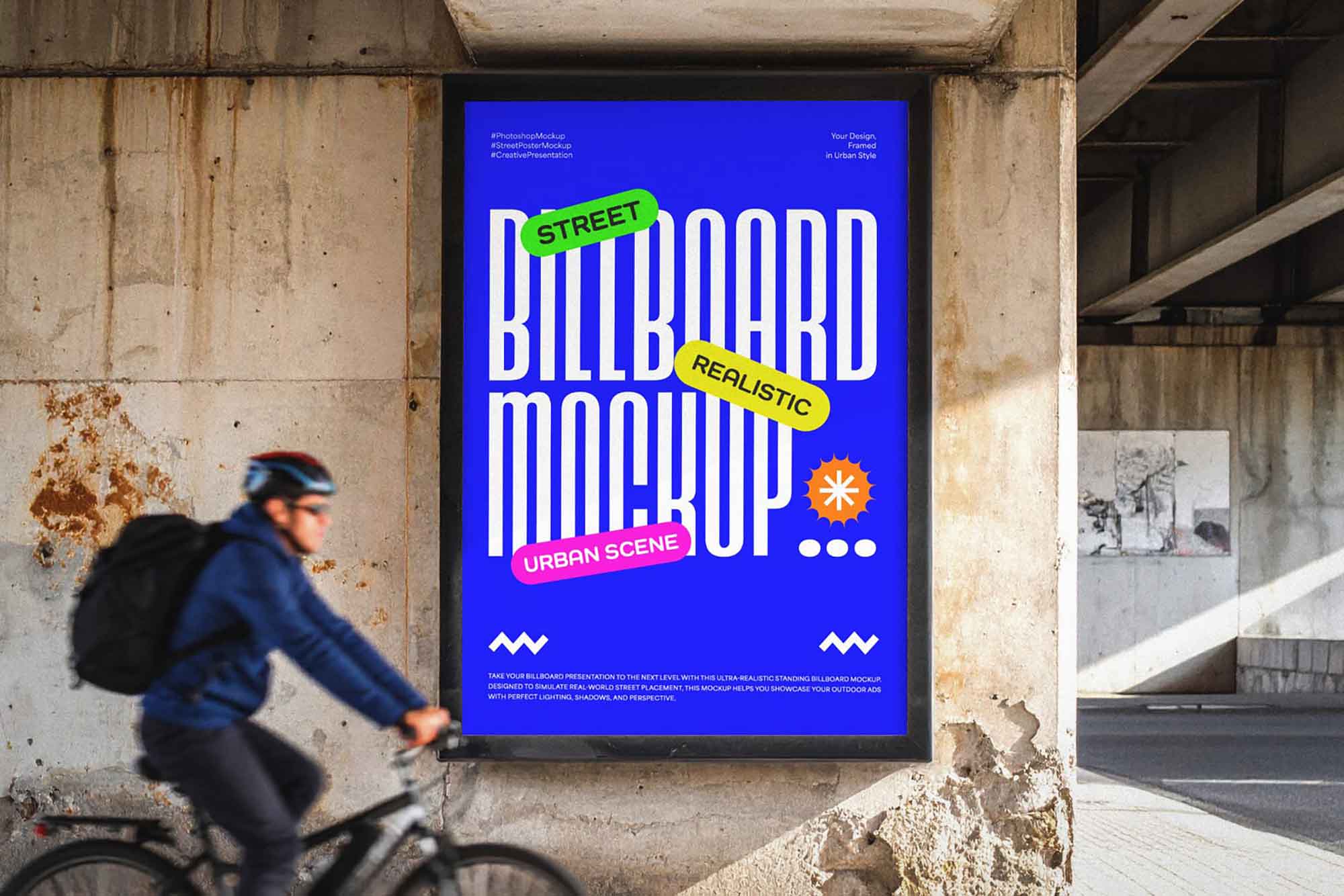 Free Street Billboard Mockup PSD
