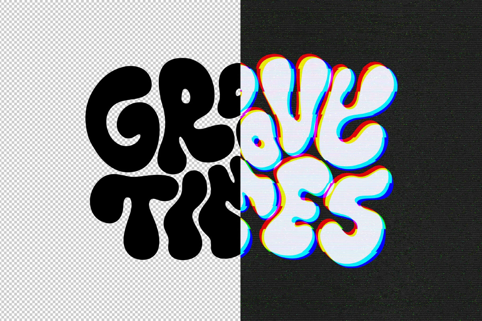 Free TV Channel Glitch Effect PSD