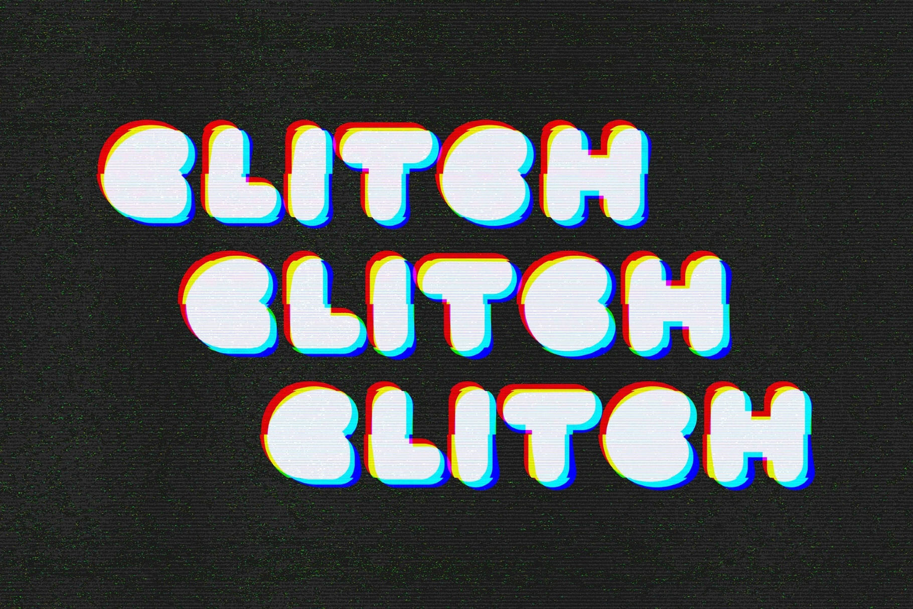 Free TV Channel Glitch Effect PSD