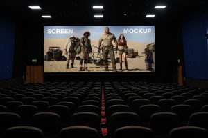Free Theater / Movie Cinema Screen Mockup PSD