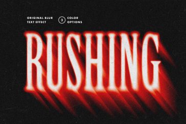 Free Rushing Blur Text And Logo Effect PSD