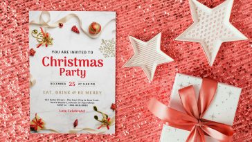 Free A4 Christmas 2025 Flyer Template And Mockup PSD