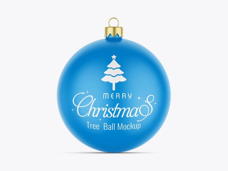 Free Customizable Christmas Bauble / Ball Mockup PSD