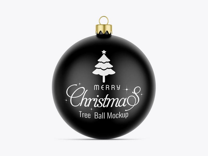 Free Customizable Christmas Bauble / Ball Mockup PSD