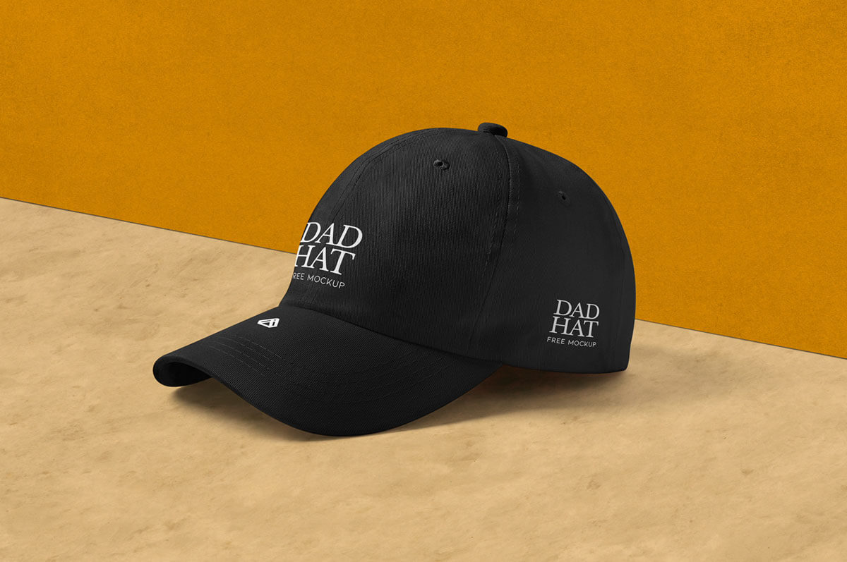 Free Fabric Dad Hat Mockup PSD