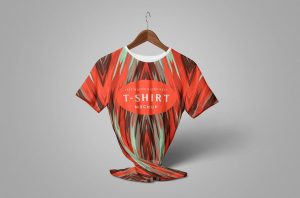 Free Floating T-Shirt Mockup Branding PSD