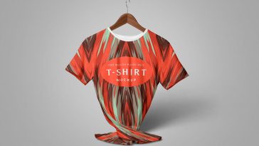 Free Floating T-Shirt Mockup Branding PSD