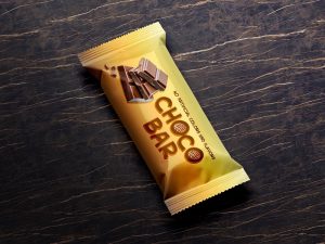 Free Candy Chocolate Snack Bar Mockup PSD