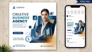 Free Creative Business Agency Social Media Design PSD