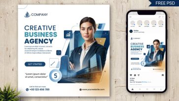 Free Creative Business Agency Social Media Design PSD