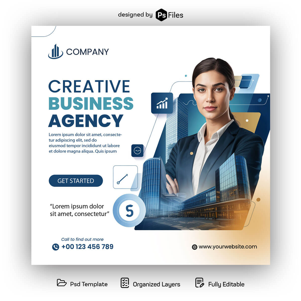 Free Creative Business Agency Social Media Design PSD