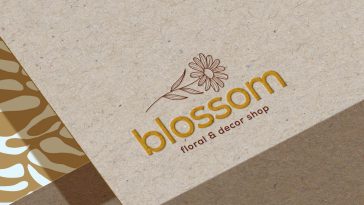 Free Elegant Paper Logo Mockup PSD