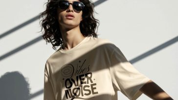 Free Female Model Oversized T-Shirt Mockup PSD