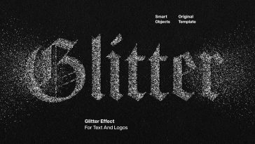 Free Silver Glitter Chrome Text Effect PSD