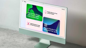 Free iMac Screen Presentation Mockup PSD