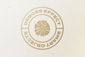 Free Gold Pressed Logo Mockup PSD