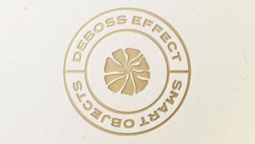 Free Gold Pressed Logo Mockup PSD