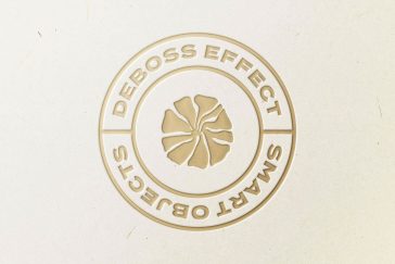 Free Gold Pressed Logo Mockup PSD