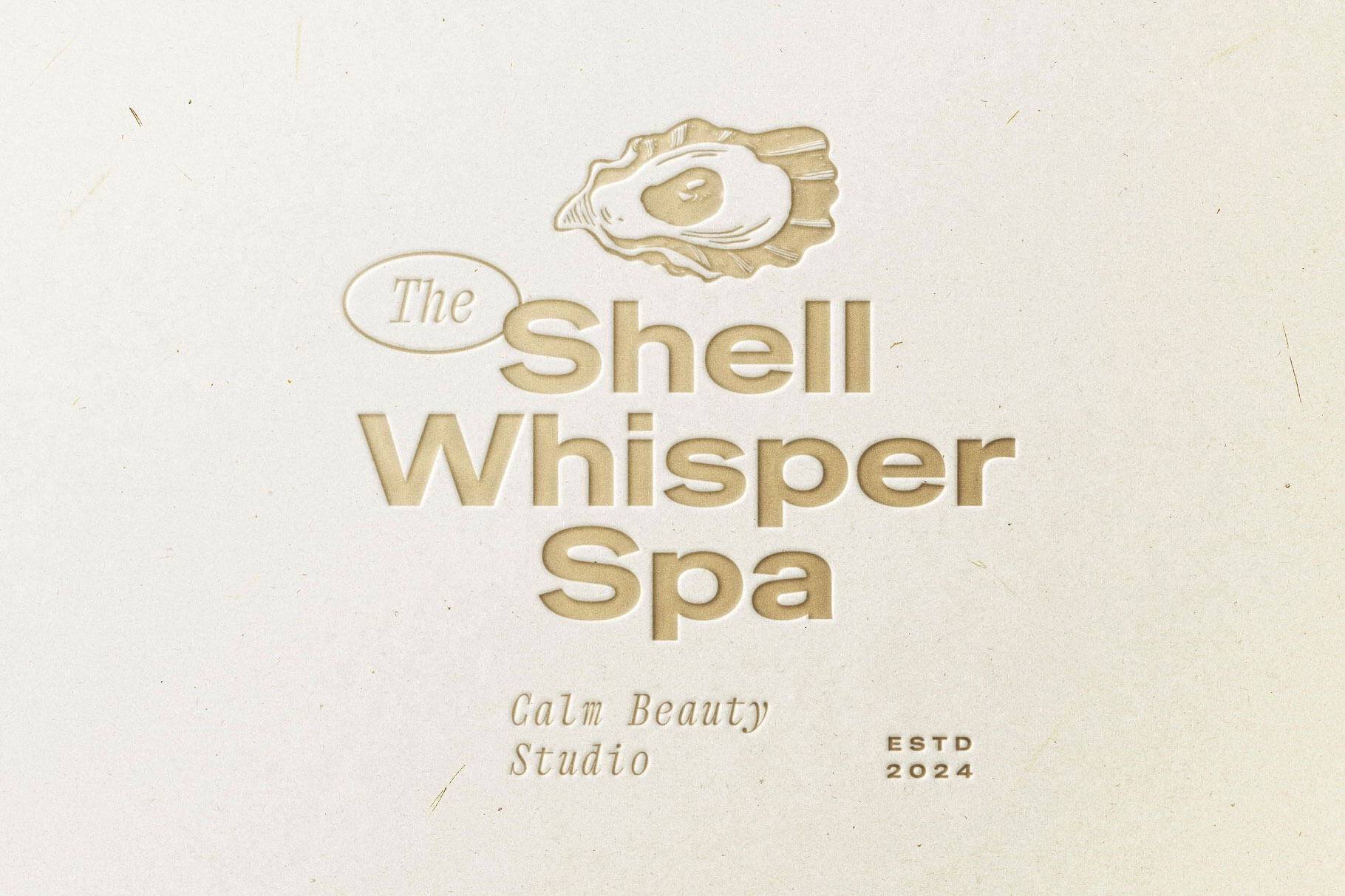 Free Gold Pressed Logo Mockup PSD