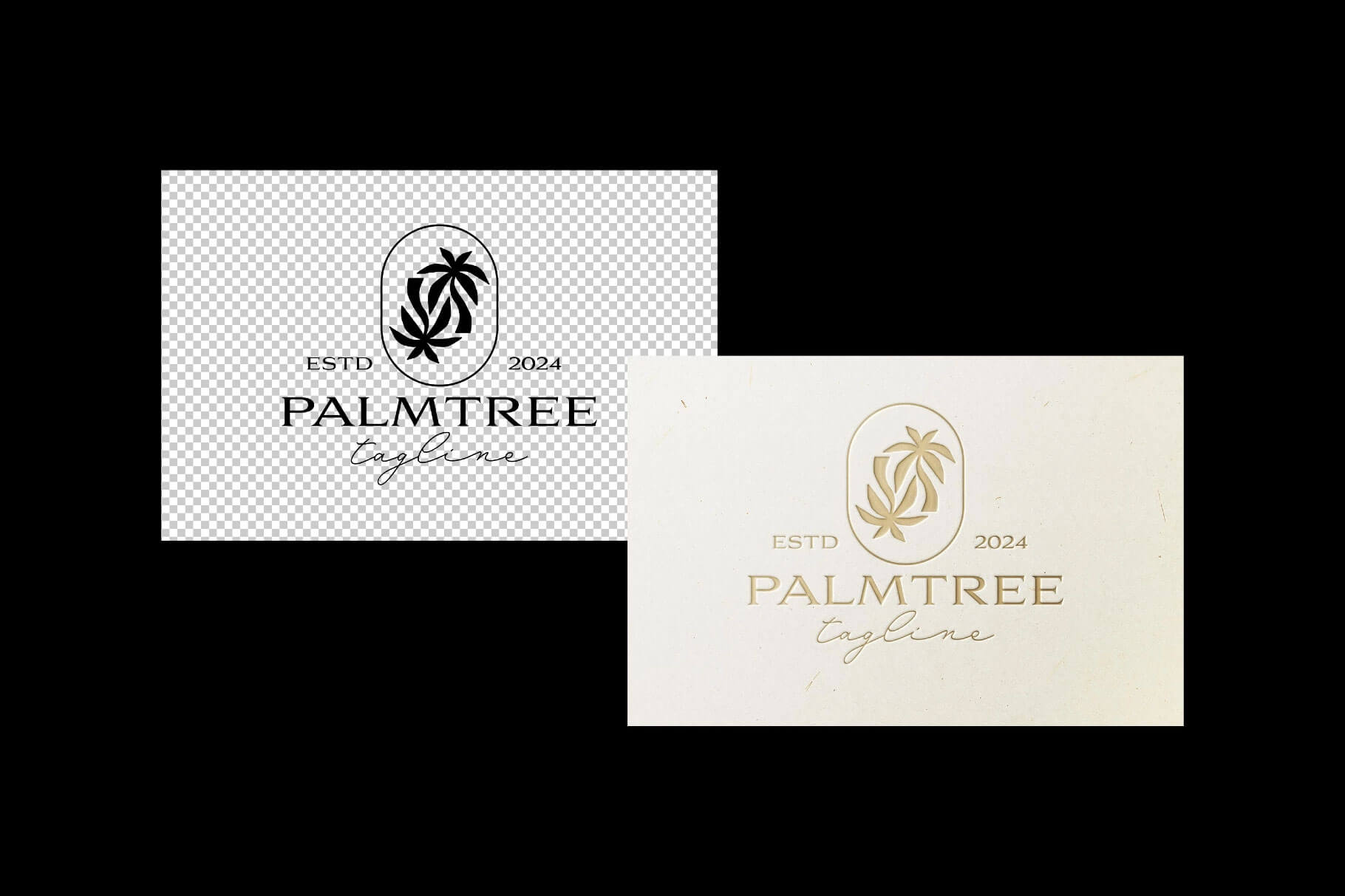 Free Gold Pressed Logo Mockup PSD