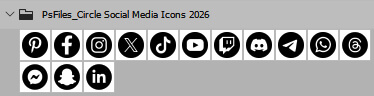 Social Media Icons Circle Shape Photoshop Custom Shapes Preview