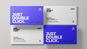 Free grid business card mockup PSD in top view layout for branding presentation