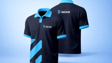 Free polo shirt mockup PSD front and back editable Photoshop apparel branding template