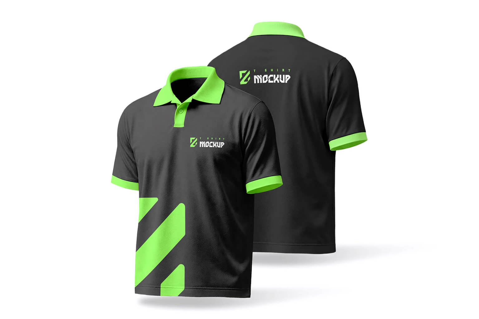 Free front and back high resolution polo shirt mockup PSD editable Photoshop apparel branding template