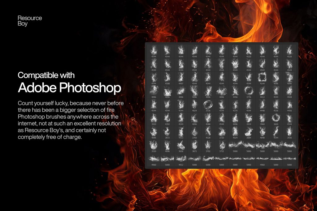 100 fire photoshop brushes free download realistic flame effect brush pack for adobe photoshop preview