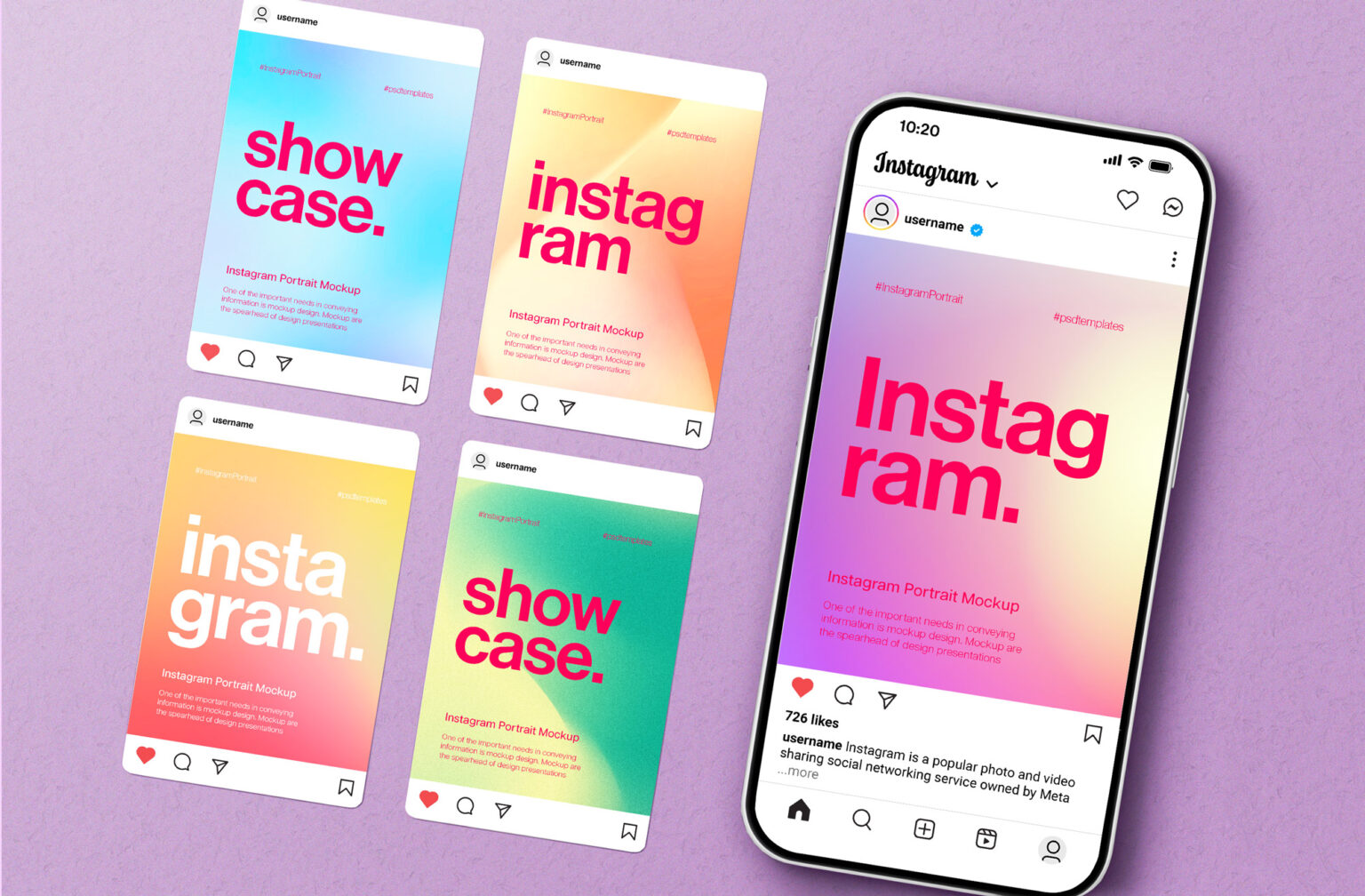 Free Instagram Post Mockup PSD