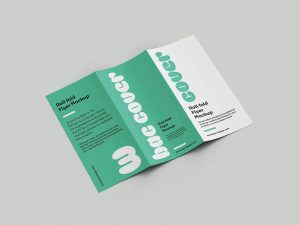 free trifold brochure mockup psd a4 three fold flyer mockup set multiple angle views roll fold brochure presentation template download