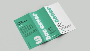 free trifold brochure mockup psd a4 three fold flyer mockup set multiple angle views roll fold brochure presentation template download