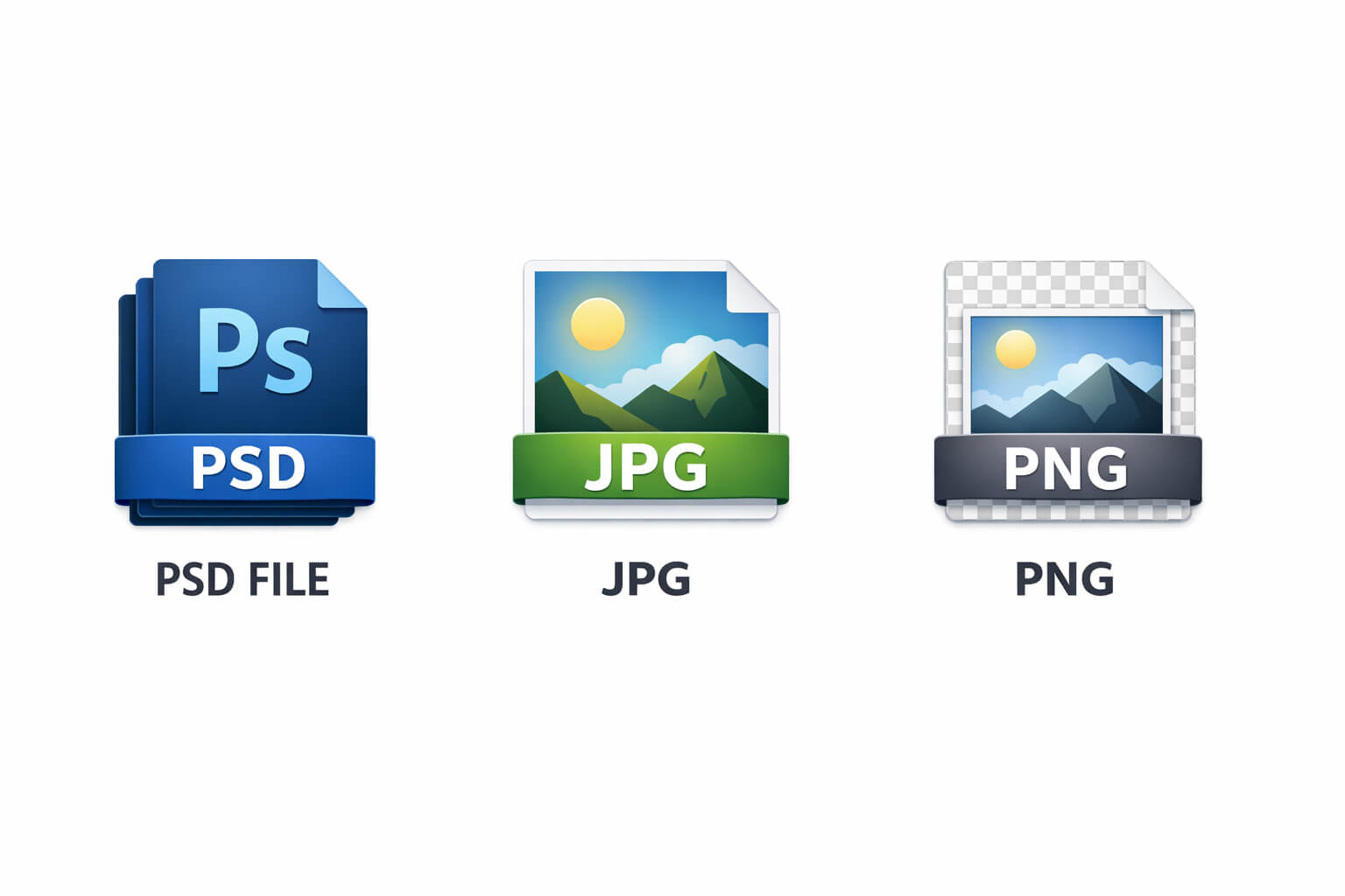 PSD File vs JPG vs PNG