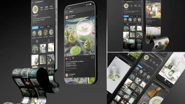 3 Premium Free Instagram Feed Mobile Scroll Mockup PSD Files