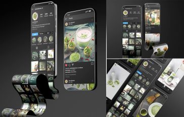 3 Premium Free Instagram Feed Mobile Scroll Mockup PSD Files